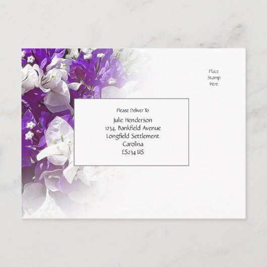 RSVP Postcard Response to Wedding Invite  Postkarte (Rückseite)