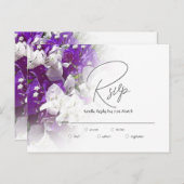 RSVP Postcard Response to Wedding Invite  Postkarte (Vorne/Hinten)