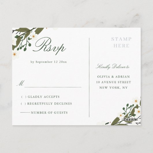 RSVP POSTKARTE (Rückseite)