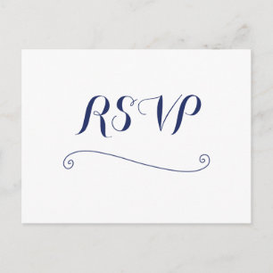 RSVP-Postkarten für benutzerdefinierte weiße und b Einladungspostkarte