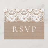 RSVP-Postkarten für Hochzeiten, Rustikal Postkarte (Vorderseite)