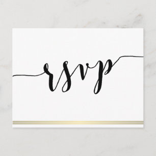 RSVP Postkarten Gold Lines