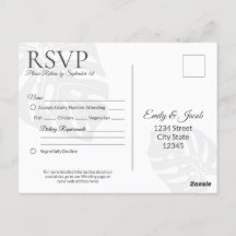 RSVP Postkarteneinlage für klassische Hochzeiten