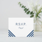 RSVP-Postkartenvorlage für Nautische Hochzeiten Einladungspostkarte (Stehend Vorderseite)