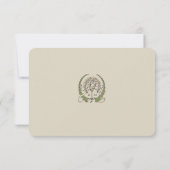 RSVP QR Card für grüne und goldene Blumenzehen Einladung (Rückseite)