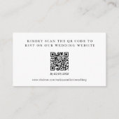 RSVP QR-Code-Antwortkarte für Hochzeiten Begleitkarte (Rückseite)