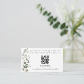 RSVP QR-Code-Antwortkarte für Hochzeiten Begleitkarte (Stehend Vorderseite)