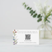 RSVP QR-Code-Antwortkarte für Hochzeiten Begleitkarte (Stehend Vorderseite)