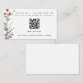 RSVP QR-Code-Antwortkarte für Hochzeiten Begleitkarte (Vorne/Hinten)