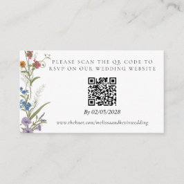 RSVP QR-Code-Antwortkarte für Hochzeiten Begleitkarte