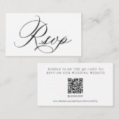 RSVP QR-Code-Antwortkarte für Hochzeiten Begleitkarte (Vorne/Hinten)