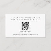 RSVP QR-Code-Antwortkarte für Hochzeiten Begleitkarte (Rückseite)