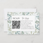RSVP QR Code Eucalyptus Greenery Wedding (Vorderseite)