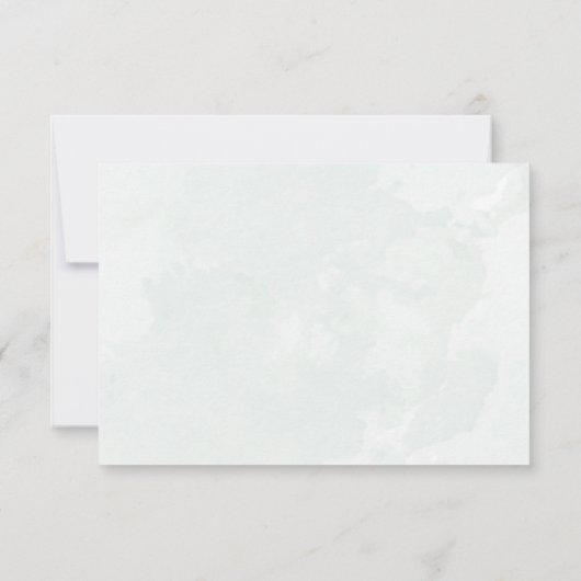 RSVP QR Code Eucalyptus Greenery Wedding Karte (Rückseite)