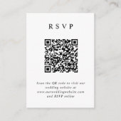 RSVP QR-Code für Botanisches Wreath Monogramm Begleitkarte (Vorderseite)