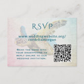 RSVP QR-Code für Hochzeitseeschwalbe Begleitkarte (Vorderseite)