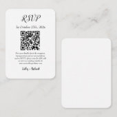 RSVP QR Code für kleine vertikale Hochzeiten Begleitkarte (Vorne/Hinten)