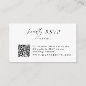 RSVP QR Code Hochzeit Moderne einfache Einschließk Begleitkarte (Vorderseite)