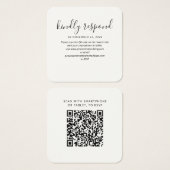 RSVP QR-Code Hochzeits-Website Beilagekarte (Vorne & Hinten)
