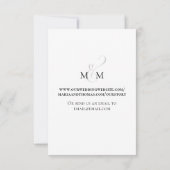 RSVP QR Code Hochzeitsszenario Schwarzweiß Karte (Rückseite)