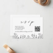 RSVP | QR-Code-Umschließungskarte Mitteilungskarte (Vorderseite/Rückseite Beispiel)