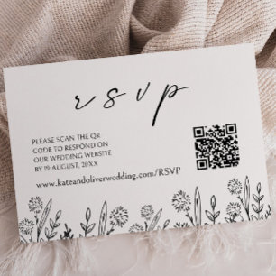 RSVP QR-Code-Umschließungskarte Mitteilungskarte
