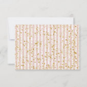 RSVP-Reaktion auf Blush-Blume-Streifen und Hochzei RSVP Karte (Rückseite)