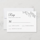 RSVP-Reaktion auf botanische Hochzeiten RSVP Karte (Vorderseite)