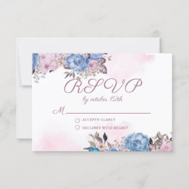 RSVP - Reaktion auf die RSVP-Hochzeit in pinkfarbe