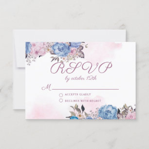 RSVP - Reaktion auf die RSVP-Hochzeit in pinkfarbe