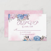 RSVP - Reaktion auf die RSVP-Hochzeit in pinkfarbe (Vorne/Hinten)