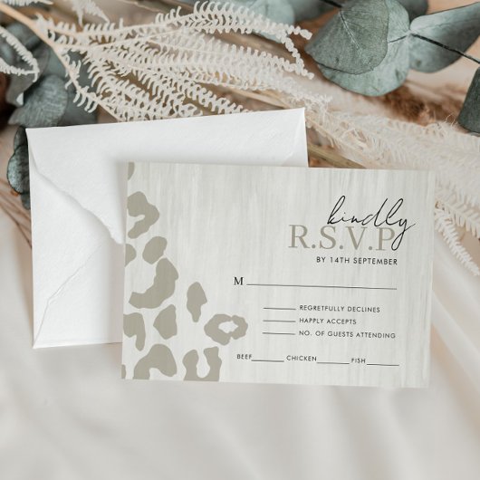 RSVP-Reaktion auf Hochzeiten bei Tieren Begleitkarte