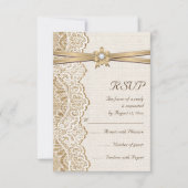 RSVP-Reaktion auf Hochzeiten, Blume und Bänder RSVP Karte (Vorderseite)