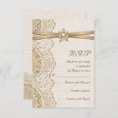 RSVP-Reaktion auf Hochzeiten, Blume und Bänder RSVP Karte (Vorne/Hinten)