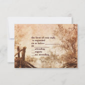 RSVP-Reaktion auf Hochzeiten im Western RSVP Karte (Rückseite)