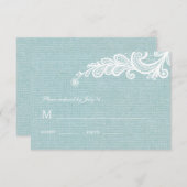 RSVP-Reaktion auf Hochzeiten in Burlap und Lace We RSVP Karte (Vorne/Hinten)