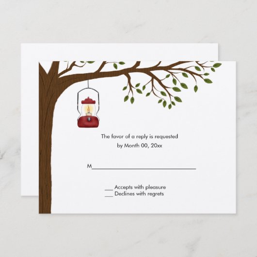 RSVP-Reaktionskarten für Hochzeiten im Außenbereic RSVP Karte (Vorne/Hinten)