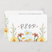 RSVP-Reaktionskarten für Hochzeiten von Wildblumen RSVP Karte (Vorne/Hinten)