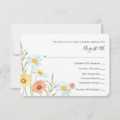 RSVP-Reaktionskarten für Hochzeiten von Wildblumen RSVP Karte (Rückseite)