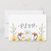 RSVP-Reaktionskarten für Hochzeiten von Wildblumen RSVP Karte (Vorderseite)