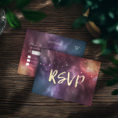 RSVP-Reply-Galaxy-Nebula-Konstellationen Hochzeite Einladungspostkarte