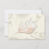 RSVP Response Beach Seashell Conch Shell Holz (Rückseite)