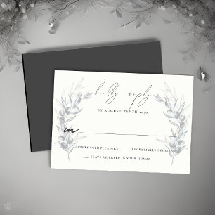 RSVP Response Card für botanische Hochzeiten in Ol Karte