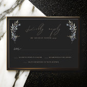 RSVP Response Card für die Hochzeitsfeier mit Oliv