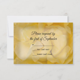 RSVP Response Card Gelbes Rose Floral Wedding Karte