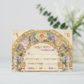 RSVP Response Card im Blumenstil (Stehend Vorderseite)