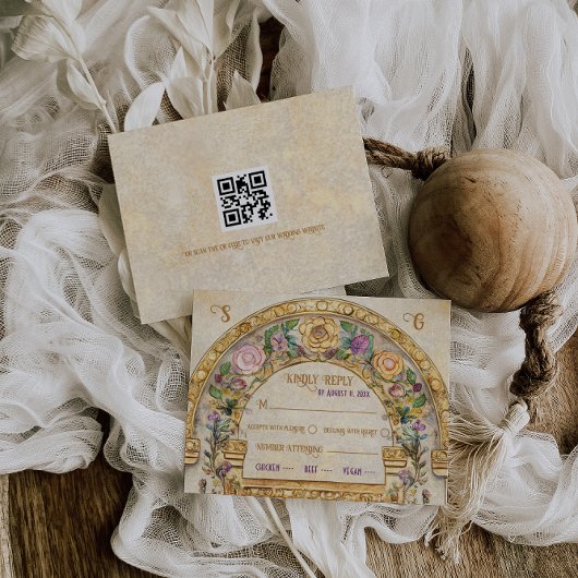 RSVP Response Card im Blumenstil Karte