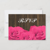 RSVP Response Card Roses Stall Wood Wedding (Vorderseite)