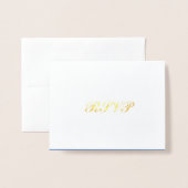 RSVP Response Card Terracotta and Foil Wedding Folienkarte (Vorderseite mit Umschlag)