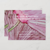 RSVP Response Card Türkis & Lavendel für Hochzeite (Vorne/Hinten)